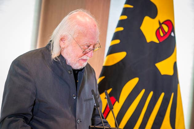 Laszlo Krasznahorkai, EUR, Germany, Berlin, September 8, 2026: President Steinmeier awards the Grand Cross with Star of the Order of Merit of the Federal Republic of Germany to Nobel Prize in Literature laureate Laszlo Krasznahorkai