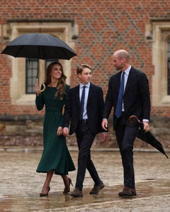 . 08 09 2026. Eton, United Kingdom. Prince William and Kate Middleton, the Prince and Princess of Wales,arriving with their son Prince George, as he starts his first day at Eton College, United Kingdom.  xPoolx xi-Imagesx IIM-26992-0001