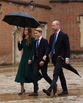 . 08 09 2026. Eton, United Kingdom. Prince William and Kate Middleton, the Prince and Princess of Wales, arriving with their son Prince George, as he starts his first day at Eton College, United Kingdom.  xPoolx xi-Imagesx IIM-26992-0009