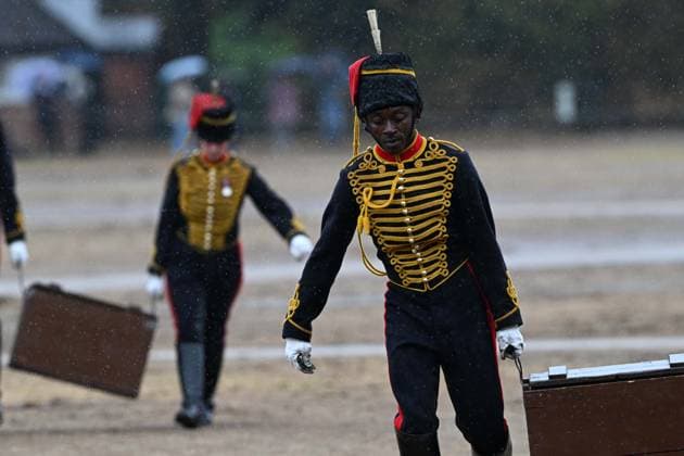 Royal salute in London to mark King Charles III s Accession Day LONDON, UNITED KINGDOM - SEPTEMBER 8: Soldiers of The King s Troop Royal Horse Artillery fire a ceremonial 41-gun salute at Hyde Park, in London, United Kingdom, on September 8, 2026. The ceremonial military event was held to mark the fourth anniversary of King Charles III s accession to the British throne. Rasid Necati Aslim Anadolu London United Kingdom. Editorial use only. Please get in touch for any other usage.  Copyright: x2026xAnadoluxRasidxNecatixAslimx