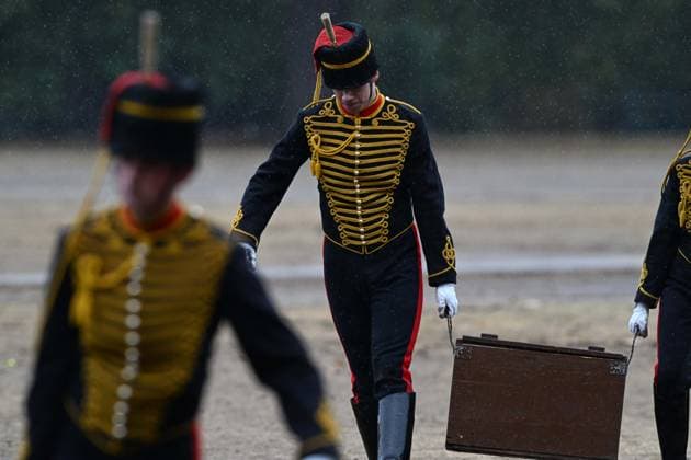 Royal salute in London to mark King Charles III s Accession Day LONDON, UNITED KINGDOM - SEPTEMBER 8: Soldiers of The King s Troop Royal Horse Artillery fire a ceremonial 41-gun salute at Hyde Park, in London, United Kingdom, on September 8, 2026. The ceremonial military event was held to mark the fourth anniversary of King Charles III s accession to the British throne. Rasid Necati Aslim Anadolu London United Kingdom. Editorial use only. Please get in touch for any other usage.  Copyright: x2026xAnadoluxRasidxNecatixAslimx