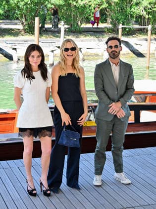 IPA88270335 - Venice, 83rd Venice International Film Festival 2026 - Day 7 - Arrivals at the Casino Pier - Pictured: Emily Alyn Lind, Adelaide Clemens, Scoot McNairy  Copyright: xManuelexMangiarottix xPoolxPhotoxEventsx08x IPA88270335