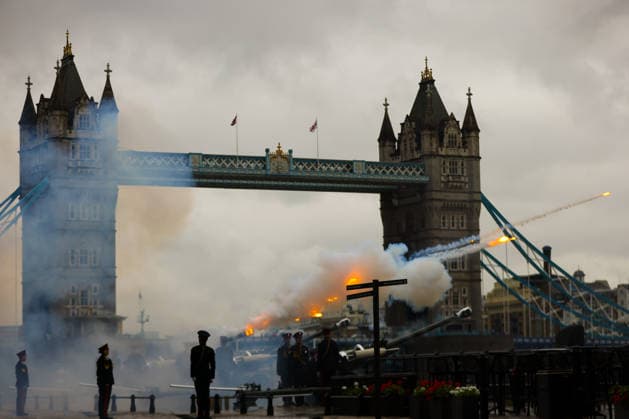September 8, 2026, London, London, UK: London, UK. The Honourable Artillery Company fires a 62-gun salute at the Tower of London in London, marking the fourth anniversary of the accession to the throne of His Majesty King Charles III. London UK  - ZUMAl94_ 20260908_zaf_l94_014 Copyright: xDinendraxHariax