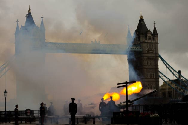 September 8, 2026, London, London, UK: London, UK. The Honourable Artillery Company fires a 62-gun salute at the Tower of London in London, marking the fourth anniversary of the accession to the throne of His Majesty King Charles III. London UK  - ZUMAl94_ 20260908_zaf_l94_020 Copyright: xDinendraxHariax