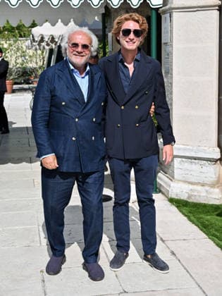 IPA88272021 - Venice, 83rd Venice International Film Festival 2026 - Day 7 - Arrivals at the Excelsior pier - Pictured: Jerry CalÃ with his son Johnny  Copyright: xSimonexComix xPoolxPhotoxEventsx08x IPA88272021