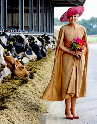 08-09-2026 Drenthe Queen Maxima visited the diary farm of the family Riedstra-Hoving in Veenhuizen, Drenthe. Â  Copyright: xPPEx