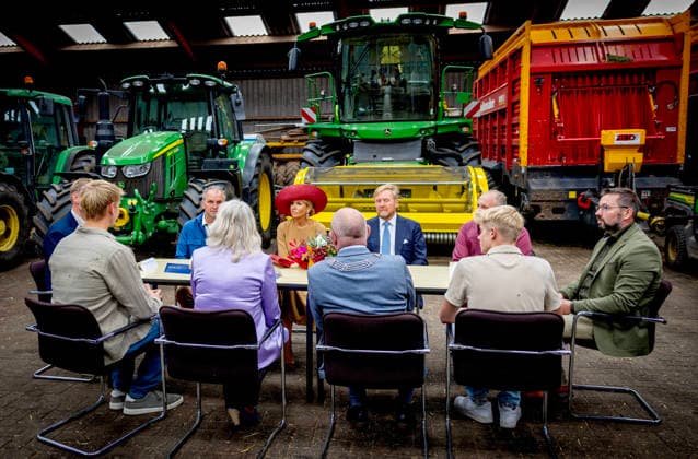 08-09-2026 Drenthe Queen Maxima and King Willem-Alexander visited the diary farm of the family Riedstra-Hoving in Veenhuizen, Drenthe. Â  Copyright: xPPEx