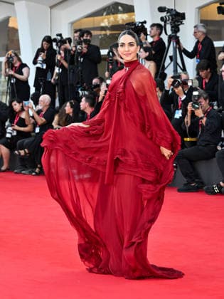 IPA88277065 - Venice, 83rd Venice International Film Festival 2026 - Night 7. Red Carpet for the film Bunker. Pictured: Rocio Munoz Morales  Copyright: xSimonexComix xPoolxPhotoxEventsx08x IPA88277065
