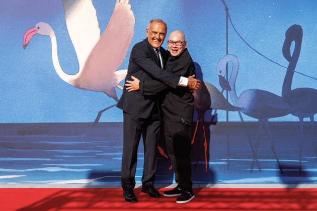 September 8, 2026, Venice, Italy: Italian director of the Venice Film Festival Alberto Barbera and Taiwanese director Tsai Ming-liang is seen during the red carpet of the film Weichen (Dust) at the 83rd Venice International Film Festival at the Sala Giardino. Venice Italy  - ZUMAs197 20260908_aaa_s197_124 Copyright: xMarcoxBaradax