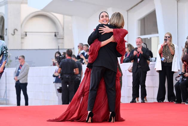 September 8, 2026, Venice, Rome, Italy: RocÃ¢oeÃ‚Â¡o MuÃ¢oeÃ¢ ™oz Morales and Greta Scarano during the red carpet for the film Bunker, 83rd Venice Film Festival. Venice, 08 09 2026 Venice Italy  - ZUMAa289 20260908_zia_a289_491 Copyright: xMariaxLauraxAntonellix xAgfx