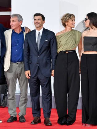 IPA88280678 - Venice, 83rd Venice International Film Festival 2026 - Night 7. Red carpet for the film Bunker. Pictured: Anna Foglietta and Paolo Sopranzetti  Copyright: xSimonexComix xPoolxPhotoxEventsx08x IPA88280678