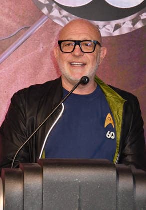 NEW YORK, NY - SEPTEMBER 8: Akiva Goldsman pictured as the cast of Star Trek light the Empire State Building in celebration of the 60th Anniversary of Star Trek on September 8, 2026 in New York City. Copyright: xmpi099 MediaPunchx