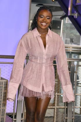 NEW YORK, NY - SEPTEMBER 8: Celia Rose Gooding pictured as the cast of Star Trek light the Empire State Building in celebration of the 60th Anniversary of Star Trek on September 8, 2026 in New York City. Copyright: xmpi099 MediaPunchx
