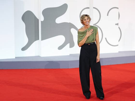 September 8, 2026, Venice Lido, Veneto, Italy: ANNA FOGLIETTA during the red carpet arrivals ahead of the Premiere screening of the movie Bunker at the 83rd Venice Film Festival at Sala Grande in Venice Lido, Italy. Venice Lido Italy  - ZUMAc179 20260908_zep_c179_219 Copyright: xMickaelxChavetx