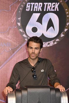NEW YORK, NY, SEPTEMBER 8: Paul Wesley is pictured as the cast of Star Trek lights up the Empire State Building to celebrate the 60th anniversary of Star Trek on September 8, 2026, in New York City. Credit: AdMedia, New York City, USA  - ZUMAa123 20260908_zaa_a123_093 Copyright: xJohnxFyckex