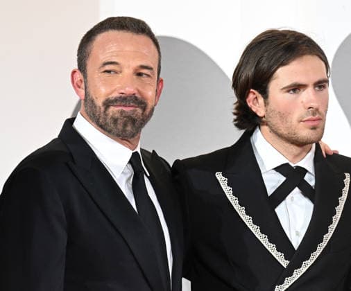 American actors Indiana Affleck and Ben Affleck attend the premiere of Company at the 83rd Venice Film Festival in Venice, Italy on Tuesday, September 8, 2026.  VEN202609081114 RUNExHELLESTAD