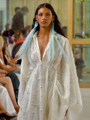 September 8, 2026, Madrid, Madrid, Spain: MADRID, SPAIN - SEPTEMBER 8: Models walk the runway during the OMODA Madrid Es Moda fashion show, presenting designs by PILAR DALBAT, inside the COAM Madrid Spain  - ZUMAh199 20260908_zip_h199_013 Copyright: xAaronxHerediax