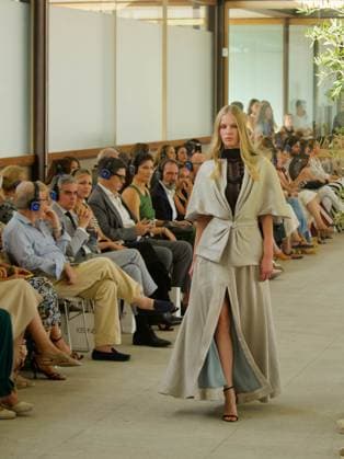 September 8, 2026, Madrid, Madrid, Spain: MADRID, SPAIN - SEPTEMBER 8: Models walk the runway during the OMODA Madrid Es Moda fashion show, presenting designs by PILAR DALBAT, inside the COAM Madrid Spain  - ZUMAh199 20260908_zip_h199_017 Copyright: xAaronxHerediax