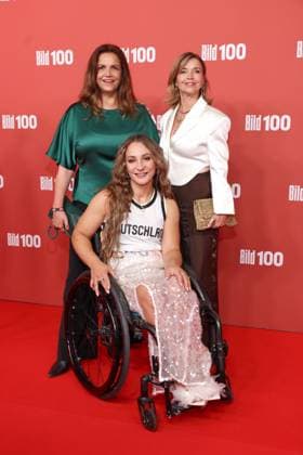 BILD100 2026 Kristina Vogel, Rebecca Immanuel, Tina Ruland Red carpet at BILD100 2026, Axel Springer New Building, Berlin, Date: September 8, 2026 Copyright: xEventpress Kratschx
