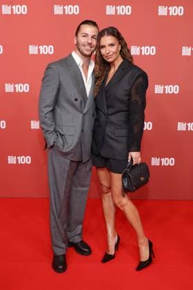 BILD100 2026 Riccardo Basile, Laura Wontorra Red carpet at BILD100 2026, Axel Springer New Building, Berlin, Date: September 8, 2026 Copyright: xEventpress Kratschx