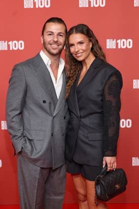 BILD100 2026 Riccardo Basile, Laura Wontorra Red carpet at BILD100 2026, Axel Springer New Building, Berlin, Date: September 8, 2026 Copyright: xEventpress Kratschx