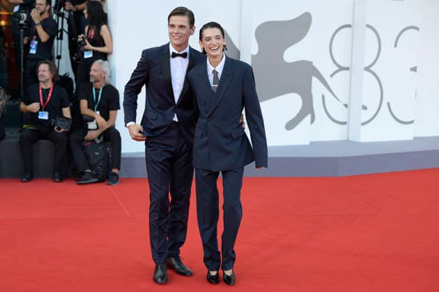 September 8, 2026, Venice Lido, Italy: Alessandro Heger (l) and Madalina Doroftei (r) attend the red carpet of movie Bunker during the 83rd Venice Film Festival at Palazzo del Cinema. Venice Lido Italy - ZUMAs197 20260908_aaa_s197_514 Copyright: xMarioxCartellix