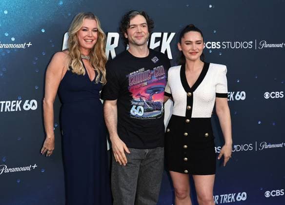 Star Trek Day 60th Anniversary Screening in Los Angeles Star Trek Day 60th Anniversary Screening at The Autry Museum in Los Angeles, California on 9 8 26. 08 Sep 2026 Pictured: Rebecca Romijn, Ethan Peck, Christina Chong.  Copyright: xThexMegaxAgencyxRiverx xMEGAx