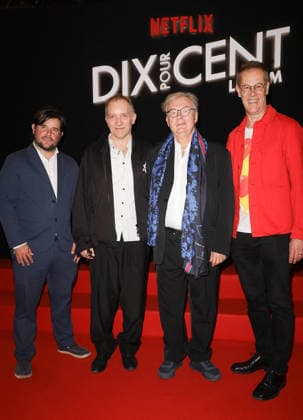 Antoine Le Carpentier, Aurélien Larger, Dominique Besnehard, and Harold Valentin Preview of the film *Dix pour cent* at the Olympia in Paris on September 8, 2026 Coadic Guirec Bestimage Paris, France  Copyright: xCOADICxGUIRECx xBESTIMAGExCOADICxGUIRECx xBESTIMAGEx