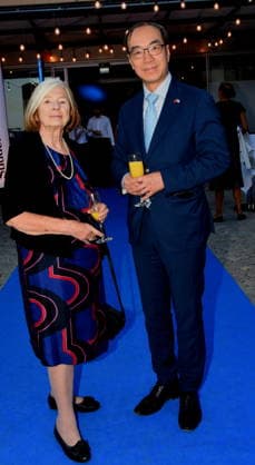 Prof. Dr. Ursula Männle, Member of the German Bundestag (MdB), Consul General of Morocco; Prof. Dr. Ian Tsing, Director General of the Taipei Representative Office in Starnberg, September 8, 2026, Schlossberghalle 20, Five Lakes Film Festival: Taiwan Evening in cooperation with the Taipei Representative Office in the Federal Republic of Germany, Munich Office. Dr. Ian Tsing, Director General. Photo: Star