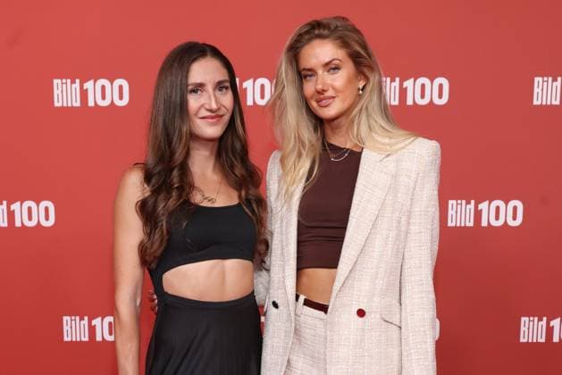 September 8, 2026, Gesa Felicitas Krause and Alica Schmidt on the red carpet at BILD100 2026, Axel Springer New Building, Berlin, Berlin
