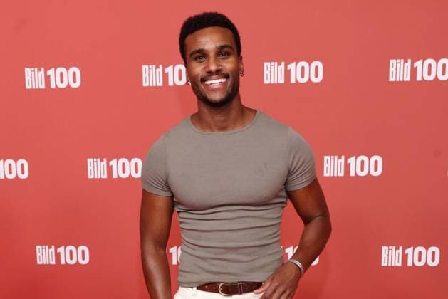 September 8, 2026, Tijan Njie on the red carpet at BILD100 2026, Axel Springer New Building, Berlin, Berlin