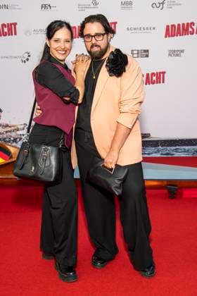ABB ADAMSACHT: Nadja Jo Klapper and Steven Preisner on the red carpet at the Berlin premiere of the feature film *Adams Acht* at the Zoo Palast movie theater on September 8, 2026, in Berlin, Berlin, Germany