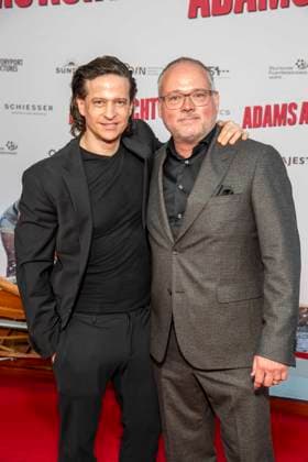 ABB ADAMSACHT: Karim, Sebastian, Elias, and Hannu Salonen appeared on the red carpet at the Berlin premiere of the feature film *Adams Acht* at the Zoo Palast movie theater on September 8, 2026, in Berlin, Germany