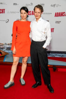 ABB ADAMSACHT: Nina Siewert and Felix Kammerer appear on the red carpet at the Berlin premiere of the feature film *Adams Acht* at the Zoo Palast cinema on September 8, 2026, in Berlin, Germany