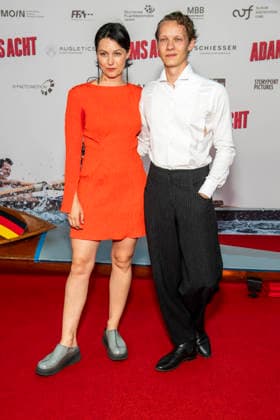 ABB ADAMSACHT: Nina Siewert and Felix Kammerer appear on the red carpet at the Berlin premiere of the feature film *Adams Acht* at the Zoo Palast cinema on September 8, 2026, in Berlin, Germany