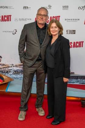 ABB ADAMSACHT: Hannu Salonen and Lina Wendel Walk the Red Carpet at the Berlin Premiere of the Feature Film *Adams Acht* at the Zoo Palast Movie Theater on September 8, 2026, in Berlin, Germany