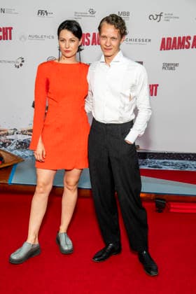 ABB ADAMSACHT: Nina Siewert and Felix Kammerer on the red carpet at the Berlin premiere of the feature film *Adams Acht* at the Zoo Palast movie theater on September 8, 2026, in Berlin, Germany
