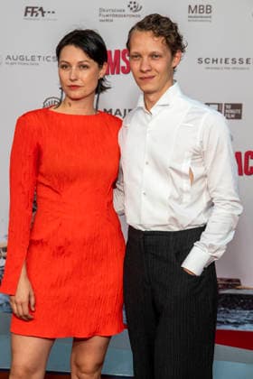 ABB ADAMSACHT: Nina Siewert and Felix Kammerer on the red carpet at the Berlin premiere of the feature film *Adams Acht* at the Zoo Palast movie theater on September 8, 2026, in Berlin, Germany
