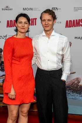 ABB ADAMSACHT: Nina Siewert and Felix Kammerer on the red carpet at the Berlin premiere of the feature film *Adams Acht* at the Zoo Palast movie theater on September 8, 2026, in Berlin, Germany