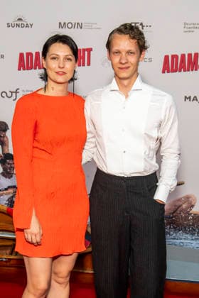 ABB ADAMSACHT: Nina Siewert and Felix Kammerer on the red carpet at the Berlin premiere of the feature film *Adams Acht* at the Zoo Palast movie theater on September 8, 2026, in Berlin, Germany