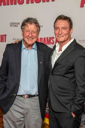 ABB ADAMSACHT: Oliver Masucci and Klaus Bittner on the red carpet at the Berlin premiere of the feature film *Adams Acht* at the Zoo Palast movie theater on September 8, 2026, in Berlin, Germany