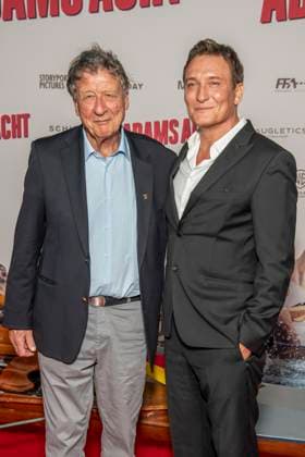 ABB ADAMSACHT: Oliver Masucci and Klaus Bittner appear on the red carpet at the Berlin premiere of the feature film *Adams Acht* at the Zoo Palast movie theater on September 8, 2026, in Berlin, Germany