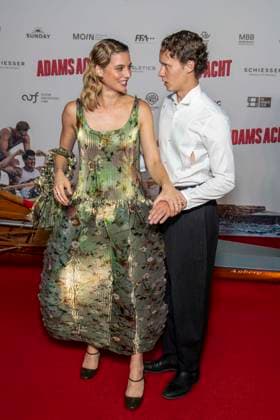 ABB ADAMSACHT: Svenja Jung and Felix Kammerer on the red carpet at the Berlin premiere of the feature film *Adams Acht* at the Zoo Palast movie theater on September 8, 2026, in Berlin, Germany