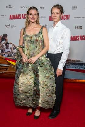 ABB ADAMSACHT: Svenja Jung and Felix Kammerer on the red carpet at the Berlin premiere of the feature film *Adams Acht* at the Zoo Palast movie theater on September 8, 2026, in Berlin, Germany