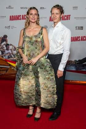 ABB ADAMSACHT: Svenja Jung and Felix Kammerer on the red carpet at the Berlin premiere of the feature film *Adams Acht* at the Zoo Palast movie theater on September 8, 2026, in Berlin, Germany