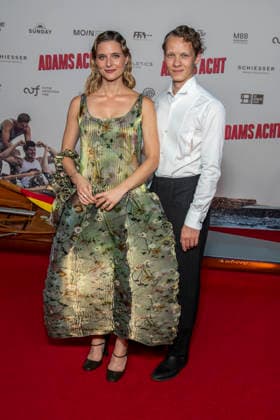 ABB ADAMSACHT: Svenja Jung and Felix Kammerer on the red carpet at the Berlin premiere of the feature film *Adams Acht* at the Zoo Palast movie theater on September 8, 2026, in Berlin, Germany