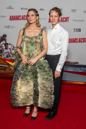 ABB ADAMSACHT: Svenja Jung and Felix Kammerer on the red carpet at the Berlin premiere of the feature film *Adams Acht* at the Zoo Palast movie theater on September 8, 2026, in Berlin, Germany