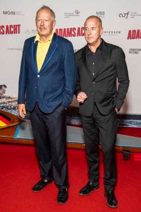 ABB ADAMSACHT: Axel Milberg and Heino Ferch on the red carpet at the Berlin premiere of the feature film *Adams Acht* at the Zoo Palast movie theater on September 8, 2026, in Berlin, Germany