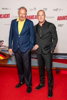 ABB ADAMSACHT: Axel Milberg and Heino Ferch on the red carpet at the Berlin premiere of the feature film *Adams Acht* at the Zoo Palast movie theater on September 8, 2026, in Berlin, Germany