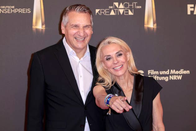 Oliver Schablitzki and Inga Leschek at the 2026 German Television Awards ceremony, The Night of the Creatives, at Flora Cologne, September 8, 2026 Foto:xR.xSchmiegeltx xFuturexImagex kreative_6803